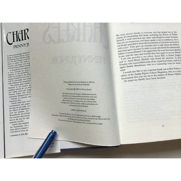 Charles by Penny Junor Hardcover First Edition Prince Charles King Charles III - Picture 7 of 10